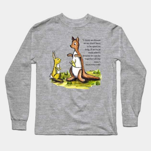 Dream Of You - Rabbit, Kanga and Roo Long Sleeve T-Shirt by Alt World Studios